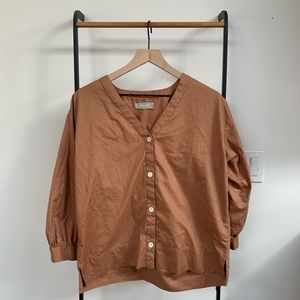 Everlane Silky Cotton Lantern Top